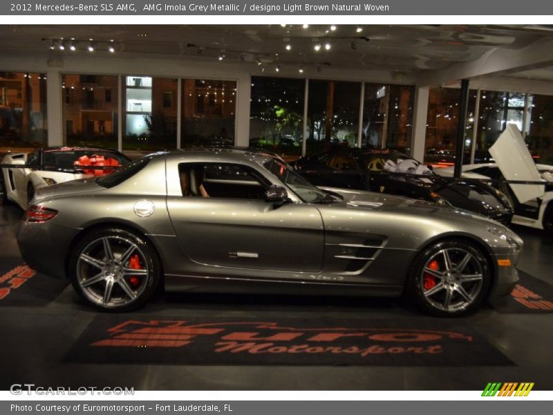 AMG Imola Grey Metallic / designo Light Brown Natural Woven 2012 Mercedes-Benz SLS AMG