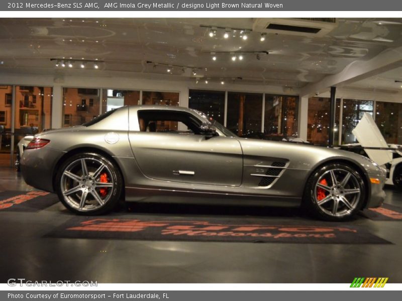 AMG Imola Grey Metallic / designo Light Brown Natural Woven 2012 Mercedes-Benz SLS AMG