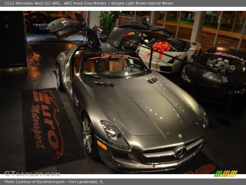 AMG Imola Grey Metallic / designo Light Brown Natural Woven 2012 Mercedes-Benz SLS AMG