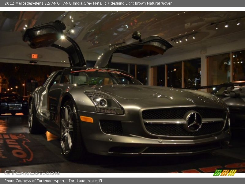 AMG Imola Grey Metallic / designo Light Brown Natural Woven 2012 Mercedes-Benz SLS AMG