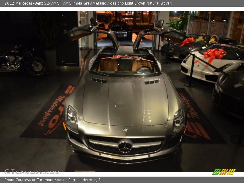 AMG Imola Grey Metallic / designo Light Brown Natural Woven 2012 Mercedes-Benz SLS AMG