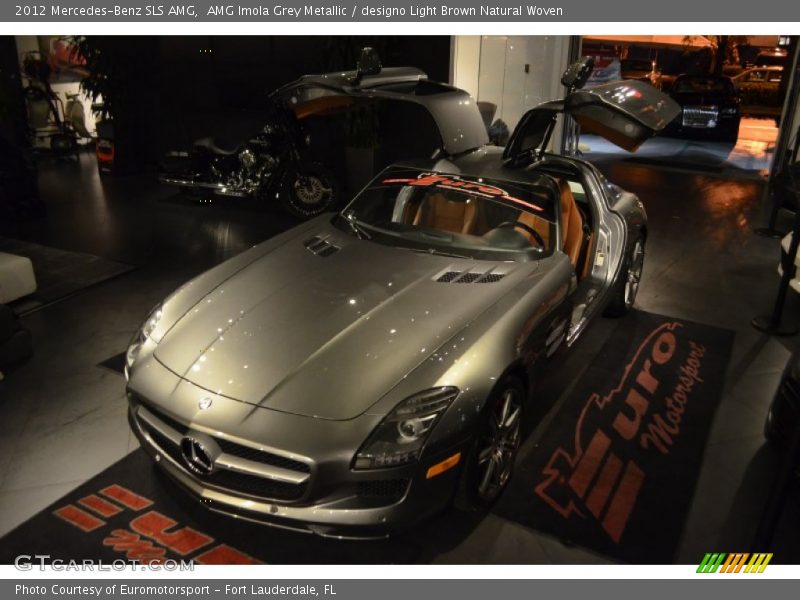 AMG Imola Grey Metallic / designo Light Brown Natural Woven 2012 Mercedes-Benz SLS AMG