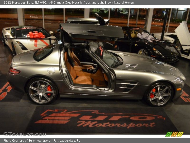 AMG Imola Grey Metallic / designo Light Brown Natural Woven 2012 Mercedes-Benz SLS AMG