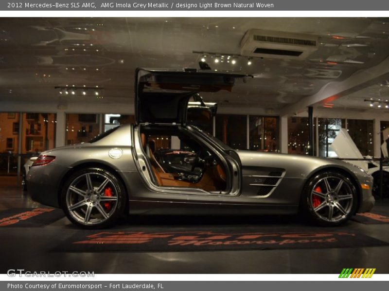 AMG Imola Grey Metallic / designo Light Brown Natural Woven 2012 Mercedes-Benz SLS AMG