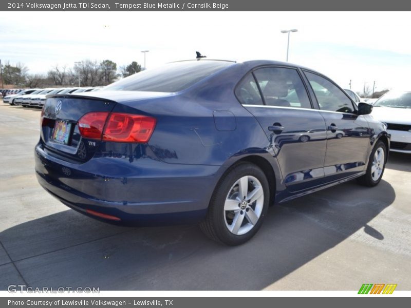 Tempest Blue Metallic / Cornsilk Beige 2014 Volkswagen Jetta TDI Sedan