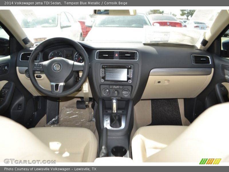 Tempest Blue Metallic / Cornsilk Beige 2014 Volkswagen Jetta TDI Sedan
