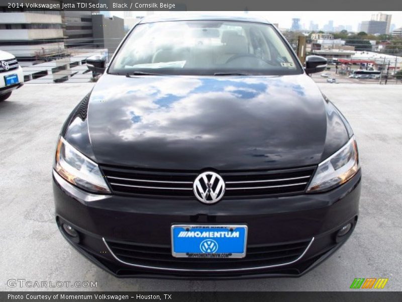 Black / Cornsilk Beige 2014 Volkswagen Jetta TDI Sedan