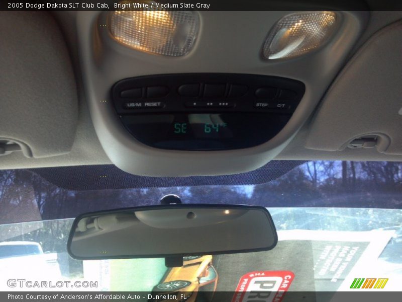 Bright White / Medium Slate Gray 2005 Dodge Dakota SLT Club Cab