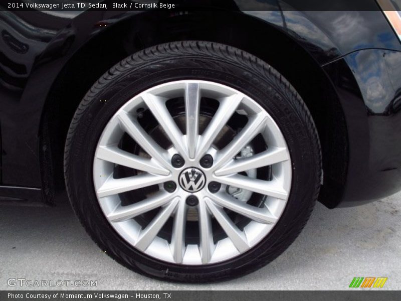 Black / Cornsilk Beige 2014 Volkswagen Jetta TDI Sedan