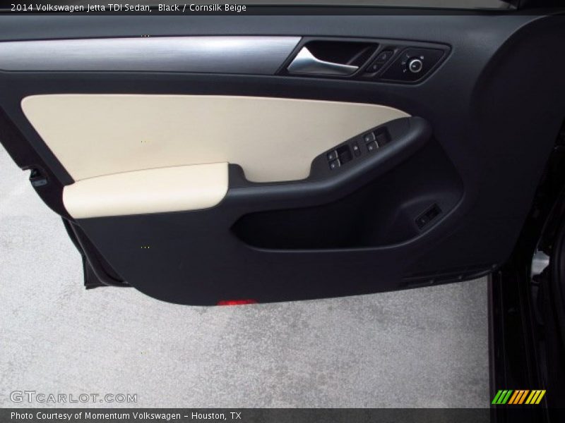 Black / Cornsilk Beige 2014 Volkswagen Jetta TDI Sedan