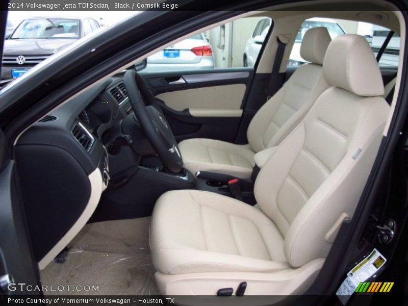 Black / Cornsilk Beige 2014 Volkswagen Jetta TDI Sedan
