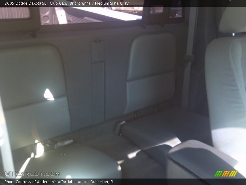 Bright White / Medium Slate Gray 2005 Dodge Dakota SLT Club Cab
