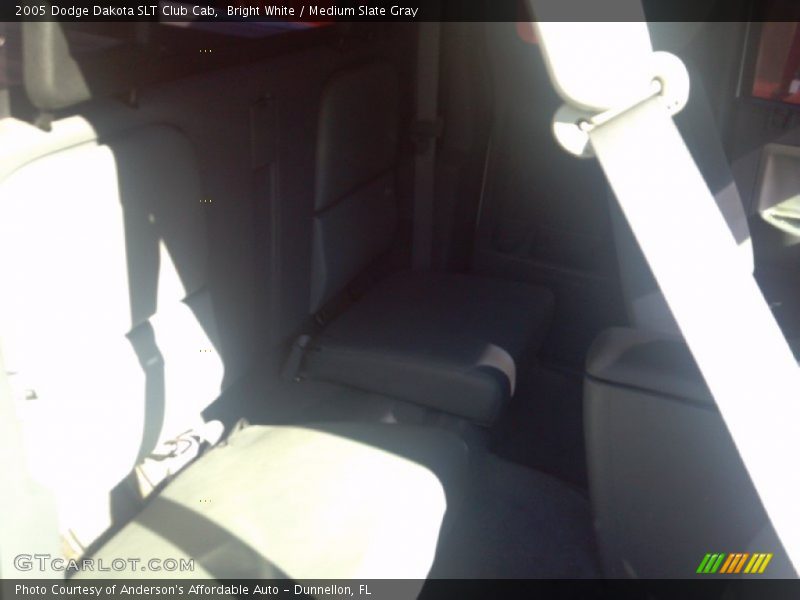 Bright White / Medium Slate Gray 2005 Dodge Dakota SLT Club Cab