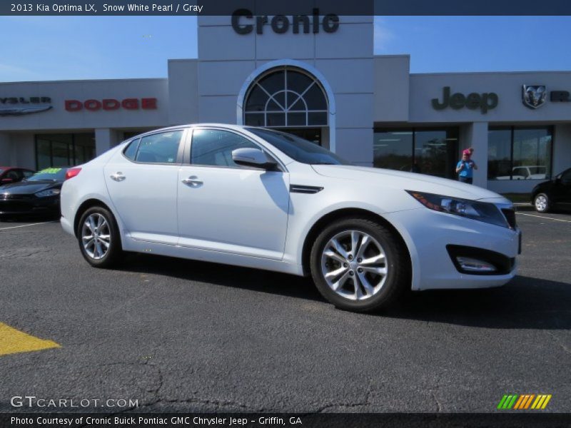 Snow White Pearl / Gray 2013 Kia Optima LX