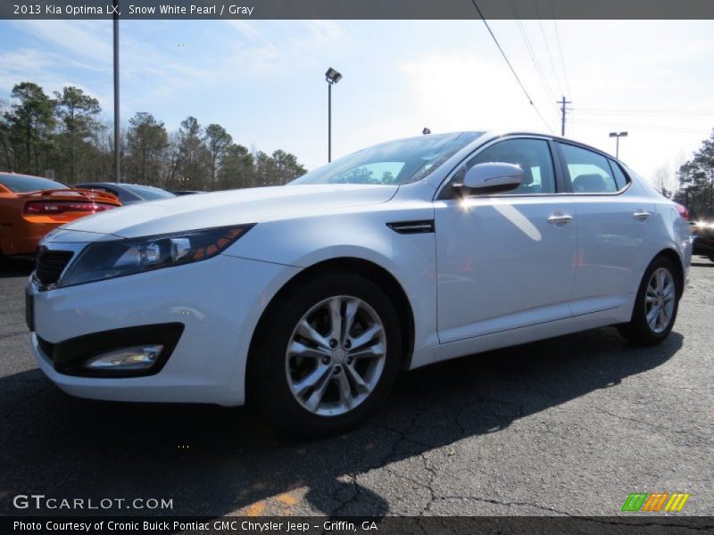 Snow White Pearl / Gray 2013 Kia Optima LX