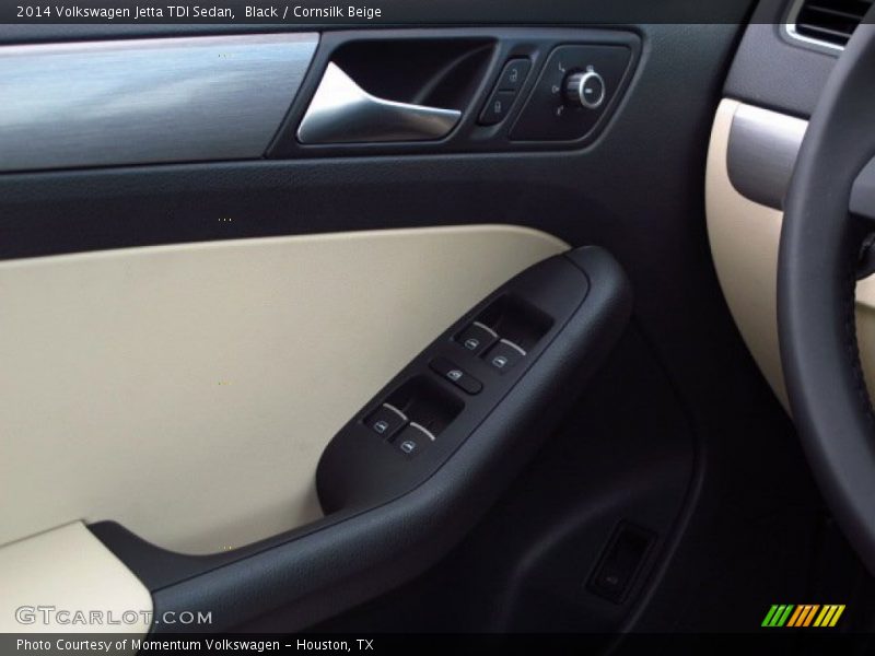 Black / Cornsilk Beige 2014 Volkswagen Jetta TDI Sedan