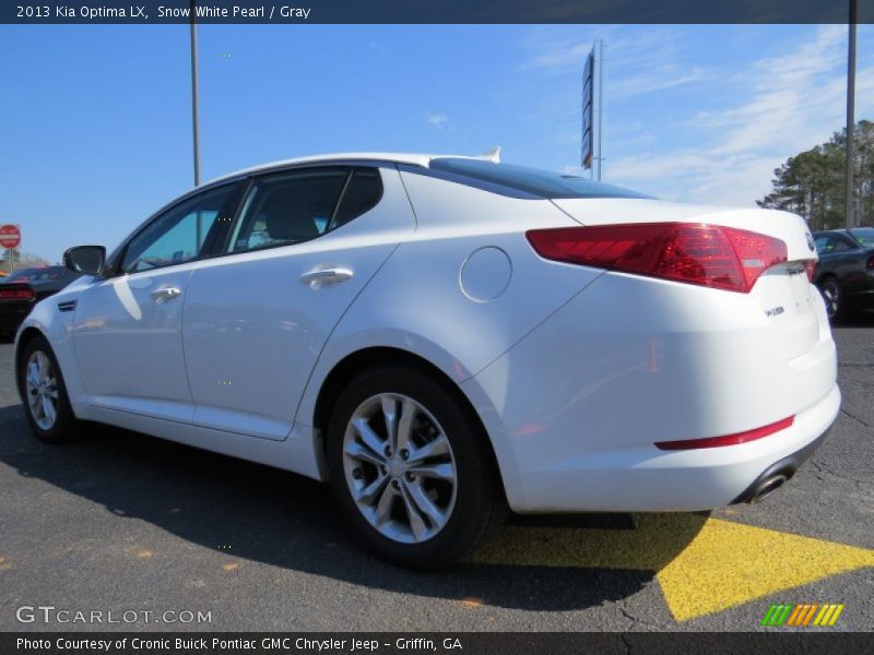 Snow White Pearl / Gray 2013 Kia Optima LX