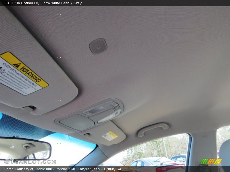 Snow White Pearl / Gray 2013 Kia Optima LX