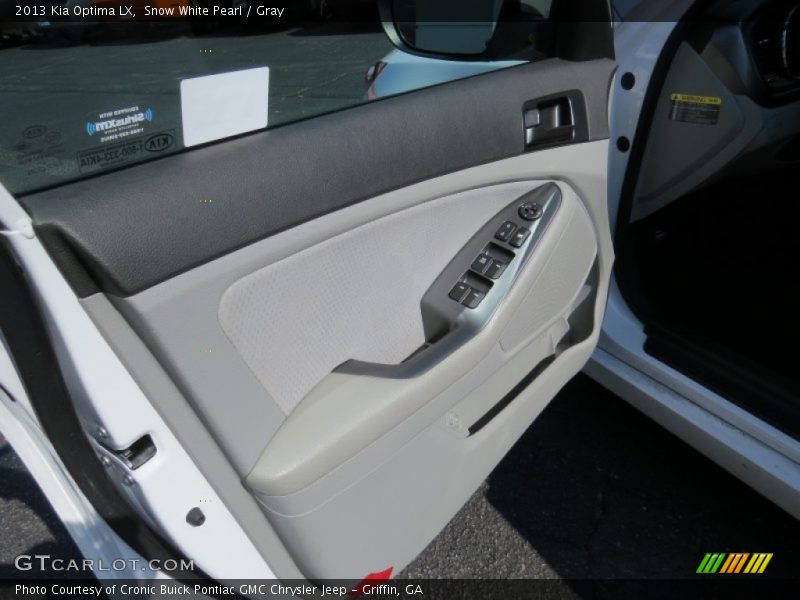Snow White Pearl / Gray 2013 Kia Optima LX