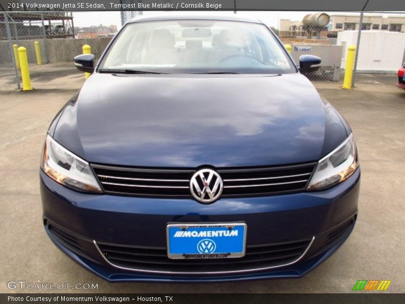 Tempest Blue Metallic / Cornsilk Beige 2014 Volkswagen Jetta SE Sedan