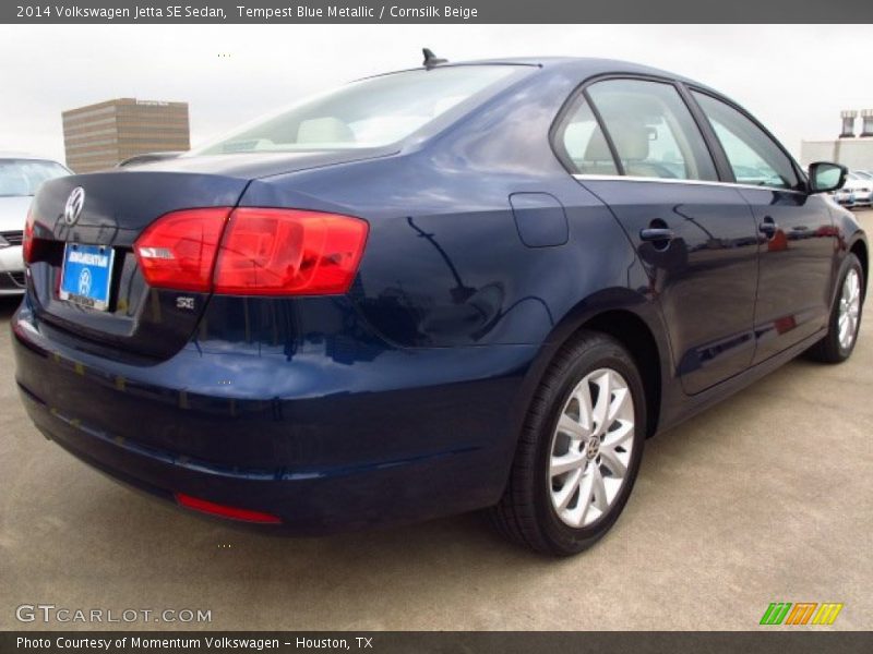 Tempest Blue Metallic / Cornsilk Beige 2014 Volkswagen Jetta SE Sedan
