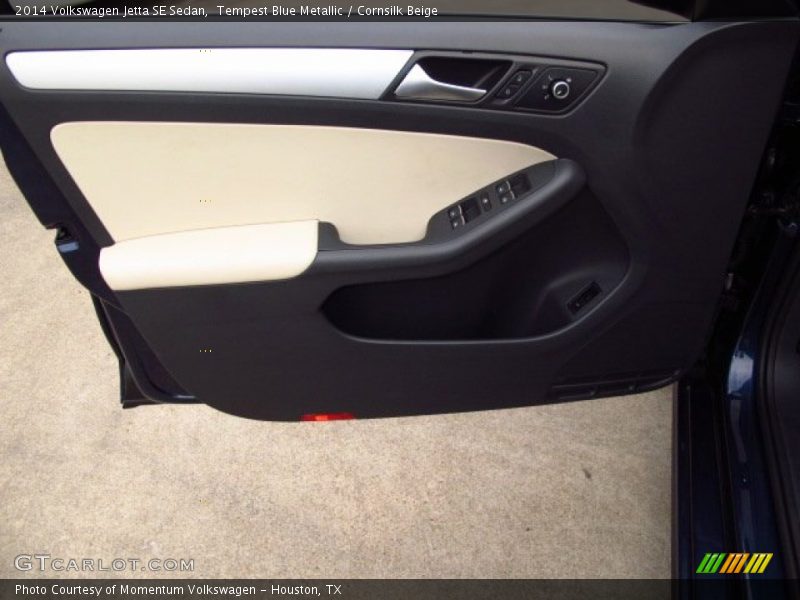 Tempest Blue Metallic / Cornsilk Beige 2014 Volkswagen Jetta SE Sedan