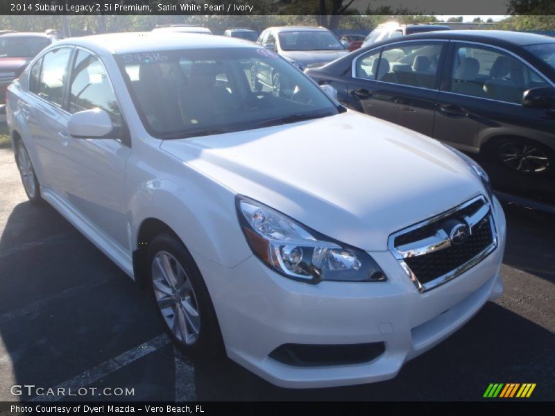 Satin White Pearl / Ivory 2014 Subaru Legacy 2.5i Premium