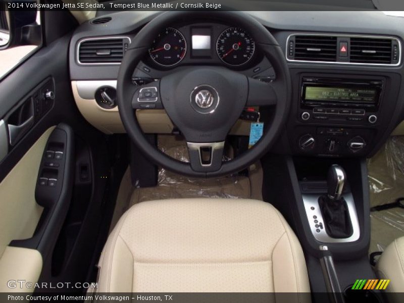 Tempest Blue Metallic / Cornsilk Beige 2014 Volkswagen Jetta SE Sedan