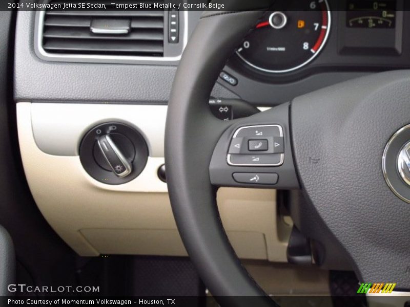 Tempest Blue Metallic / Cornsilk Beige 2014 Volkswagen Jetta SE Sedan