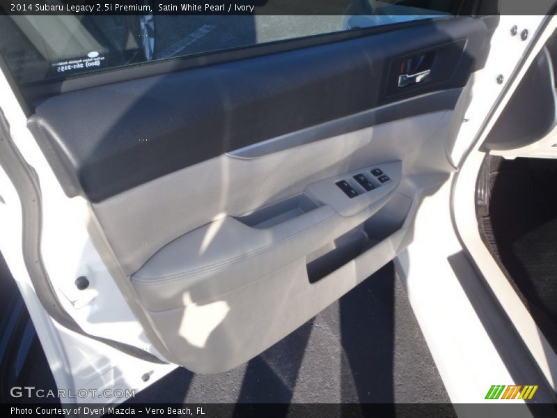 Satin White Pearl / Ivory 2014 Subaru Legacy 2.5i Premium