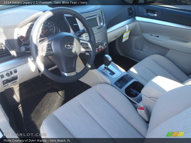 Satin White Pearl / Ivory 2014 Subaru Legacy 2.5i Premium