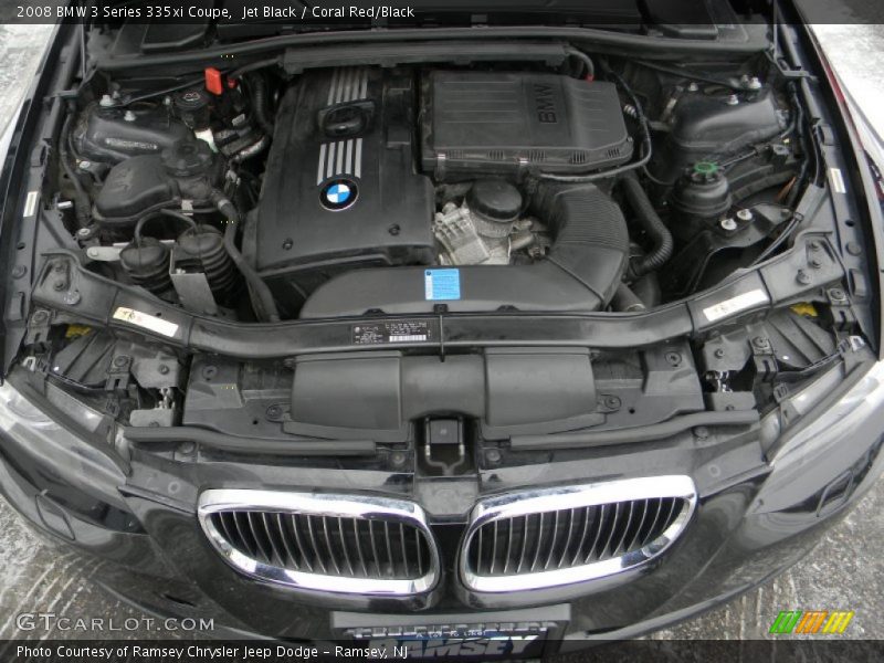 Jet Black / Coral Red/Black 2008 BMW 3 Series 335xi Coupe