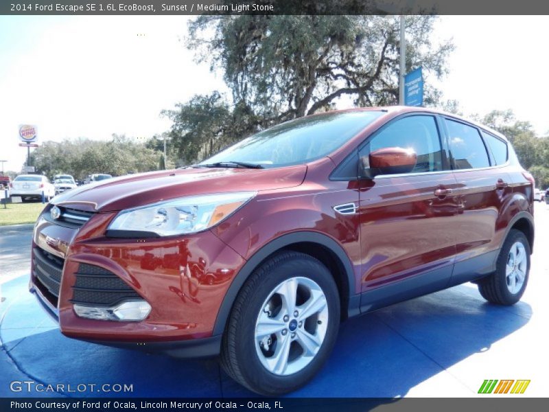 Sunset / Medium Light Stone 2014 Ford Escape SE 1.6L EcoBoost