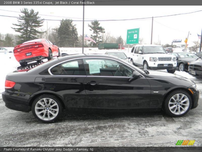 Jet Black / Coral Red/Black 2008 BMW 3 Series 335xi Coupe