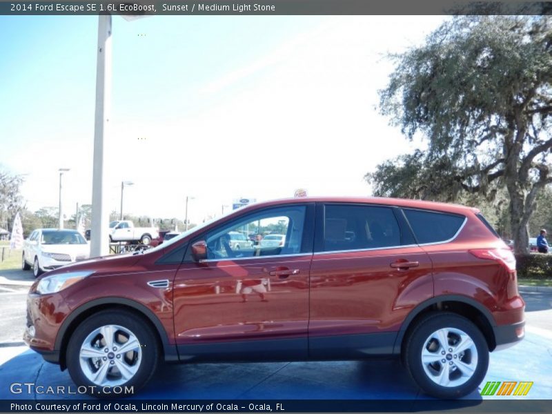 Sunset / Medium Light Stone 2014 Ford Escape SE 1.6L EcoBoost