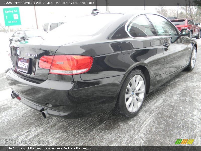 Jet Black / Coral Red/Black 2008 BMW 3 Series 335xi Coupe