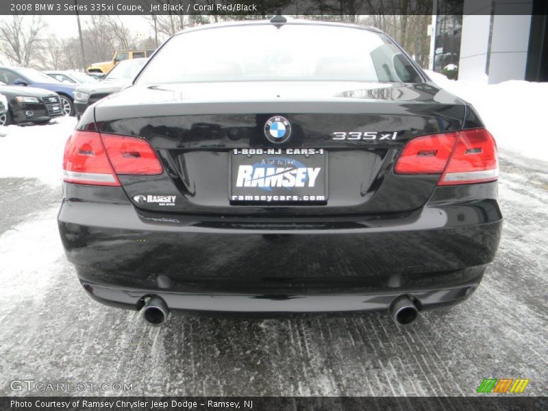 Jet Black / Coral Red/Black 2008 BMW 3 Series 335xi Coupe