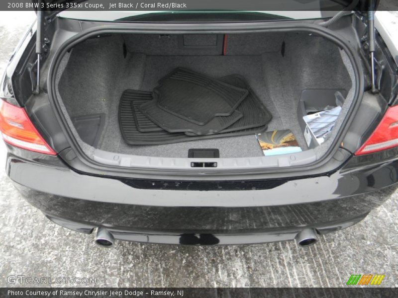 Jet Black / Coral Red/Black 2008 BMW 3 Series 335xi Coupe