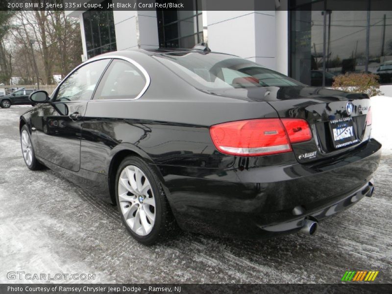Jet Black / Coral Red/Black 2008 BMW 3 Series 335xi Coupe