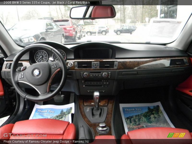 Jet Black / Coral Red/Black 2008 BMW 3 Series 335xi Coupe