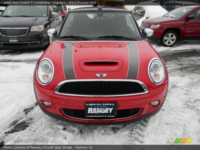 Chili Red / Black/Rooster Red 2009 Mini Cooper S Convertible