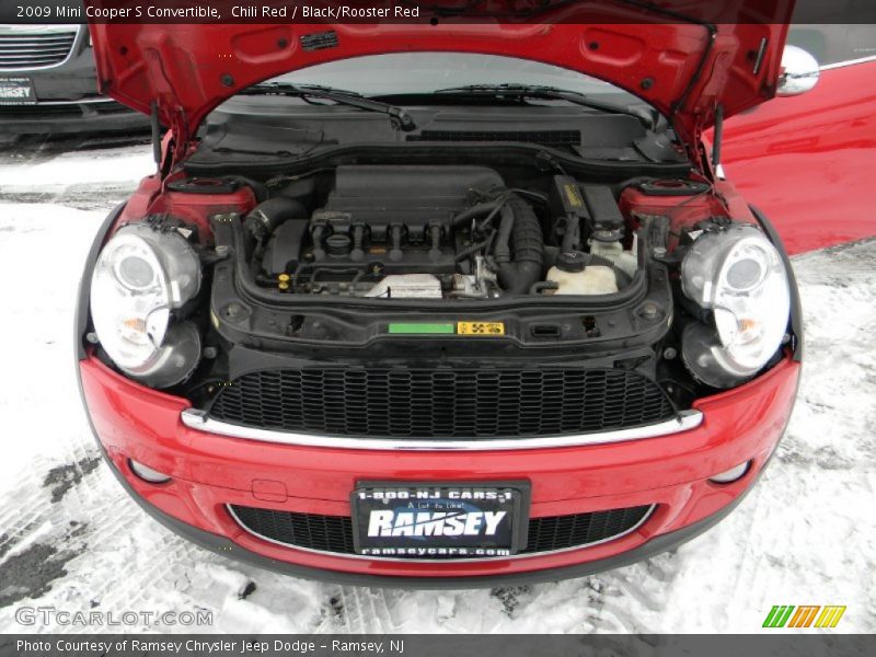 Chili Red / Black/Rooster Red 2009 Mini Cooper S Convertible