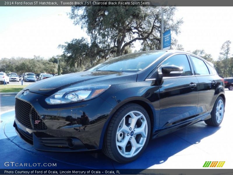 Tuxedo Black / ST Charcoal Black Recaro Sport Seats 2014 Ford Focus ST Hatchback