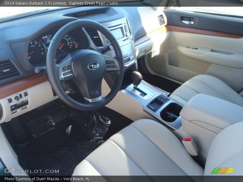 Ivory Interior - 2014 Outback 2.5i Limited 