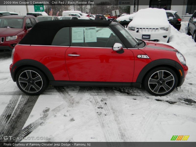 Chili Red / Black/Rooster Red 2009 Mini Cooper S Convertible