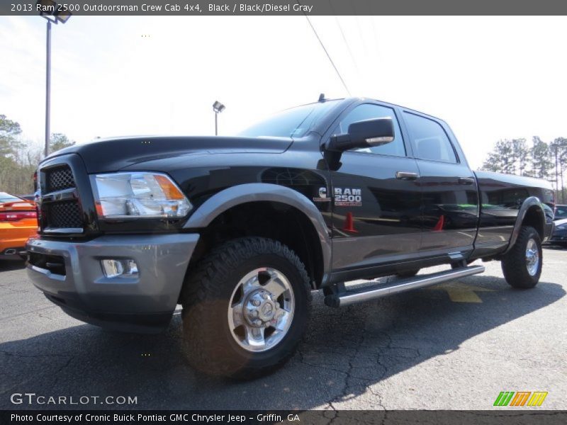 Black / Black/Diesel Gray 2013 Ram 2500 Outdoorsman Crew Cab 4x4