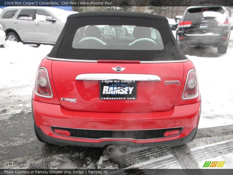 Chili Red / Black/Rooster Red 2009 Mini Cooper S Convertible