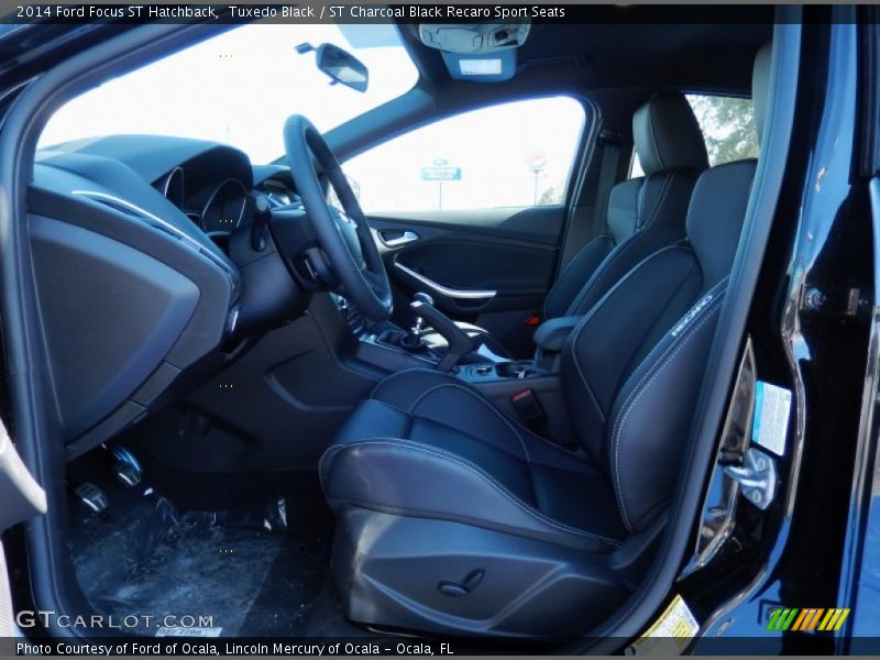 Tuxedo Black / ST Charcoal Black Recaro Sport Seats 2014 Ford Focus ST Hatchback