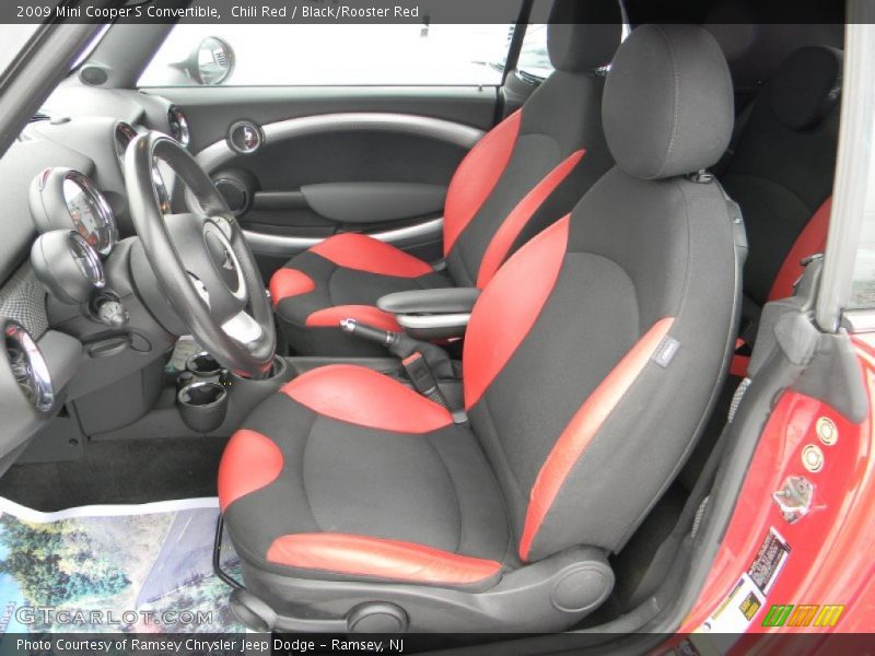 Chili Red / Black/Rooster Red 2009 Mini Cooper S Convertible