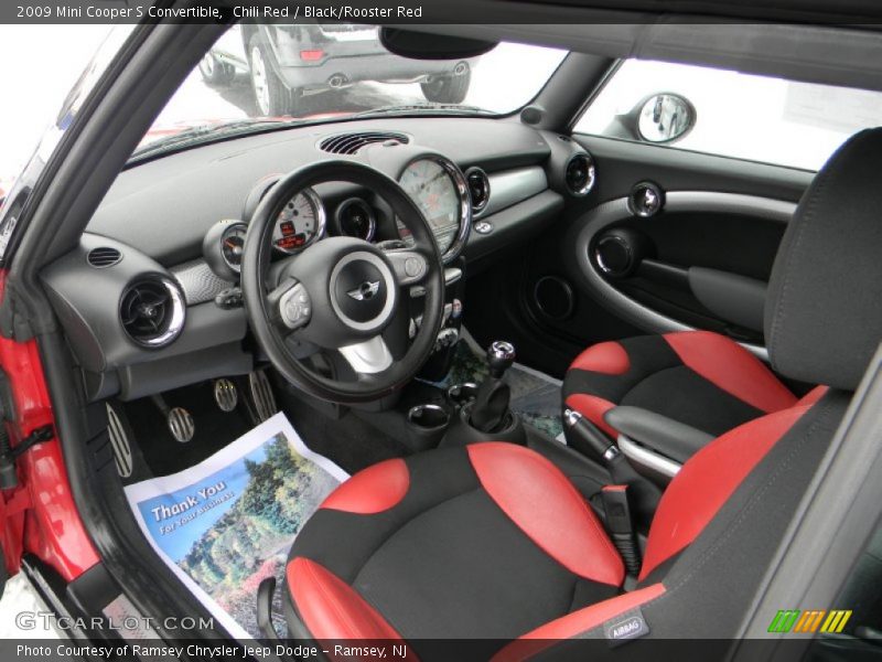 Chili Red / Black/Rooster Red 2009 Mini Cooper S Convertible